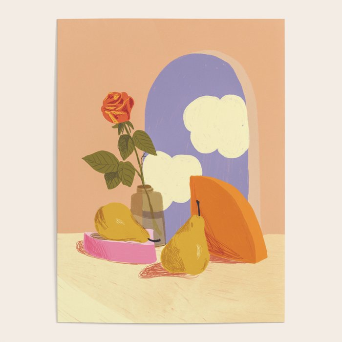 Rose and pears Poster Gallery Image 4