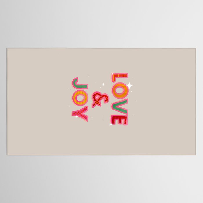 LOVE & JOY Festive Letters Tablecloth Gallery Image 2