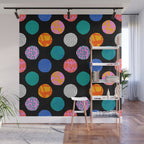 Colorful abstract art polka dot pattern Wall Mural Gallery Image 1