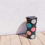 Colorful abstract art polka dot pattern Travel Mug Gallery Image 4