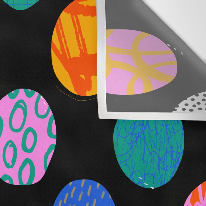 Colorful abstract art polka dot pattern Wall Tapestry Gallery Image 3