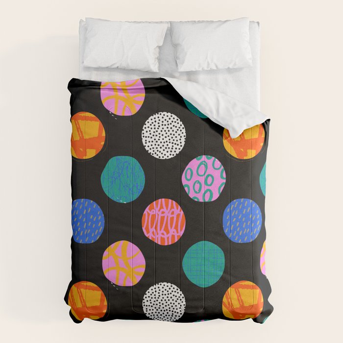 Colorful abstract art polka dot pattern Comforter Gallery Image 6