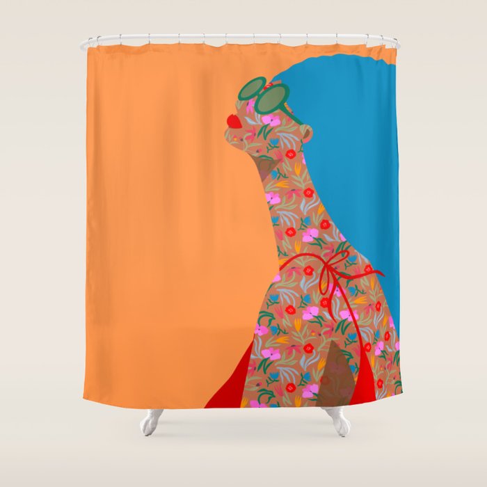 Portrait in Wild Botanica Shower Curtain Gallery Image 1