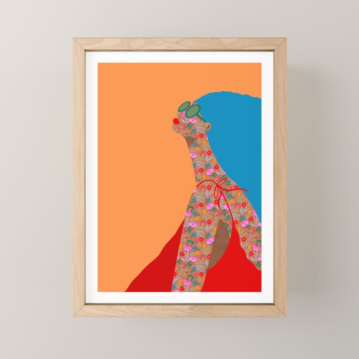 Portrait in Wild Botanica Mini Art Print Gallery Image 1