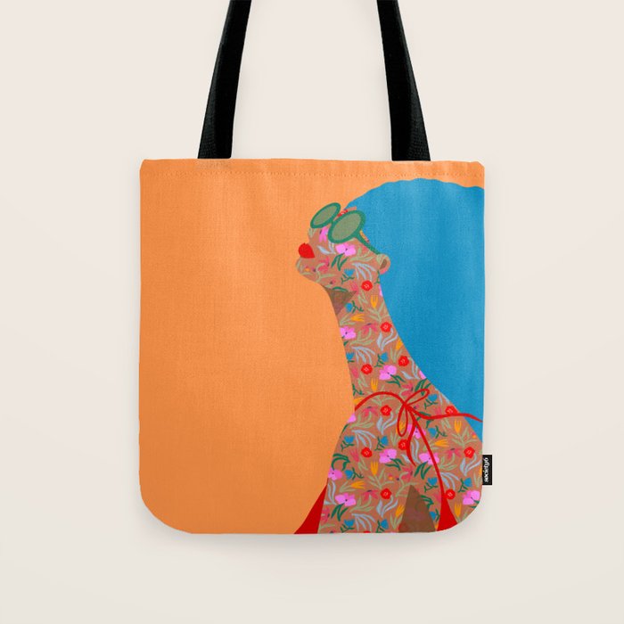 Portrait in Wild Botanica Tote Bag Gallery Image 1