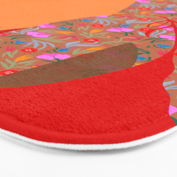 Portrait in Wild Botanica Bath Mat Gallery Image 3