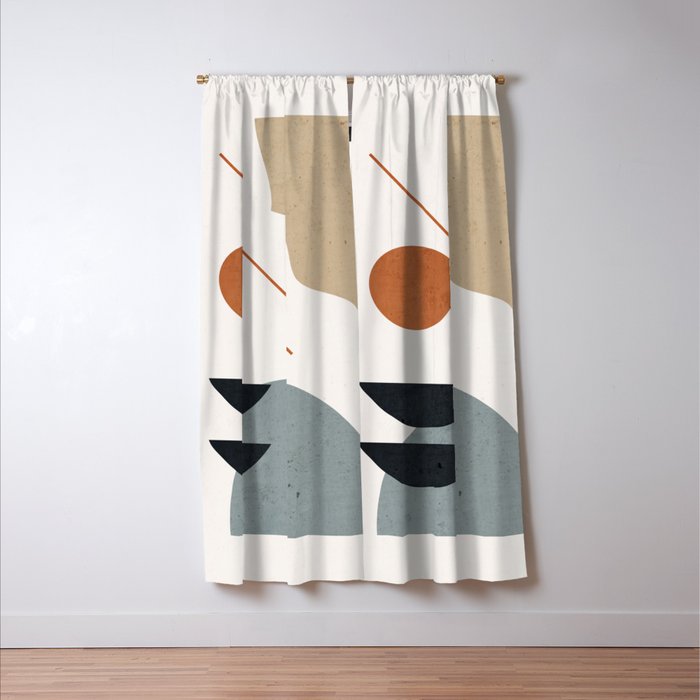 Abstract Minimal Shapes 29 Window Curtain Gallery Image 3