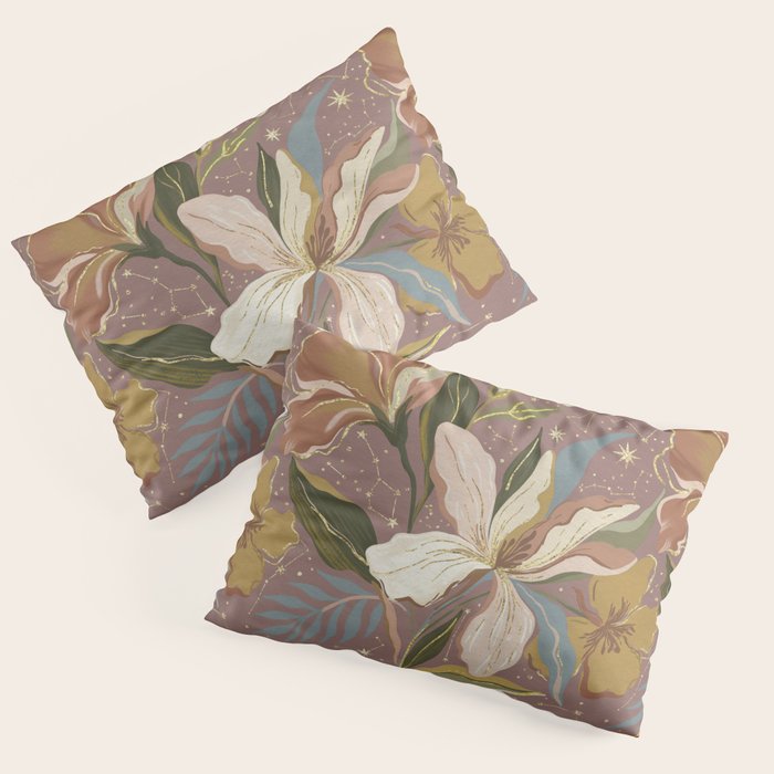 Celestial Iris Garden Pillow Sham Gallery Image 3
