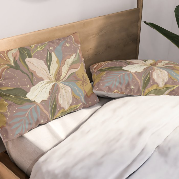 Celestial Iris Garden Pillow Sham Gallery Image 2