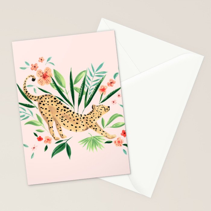 Cheetah Stationery Card Gallery Image 2