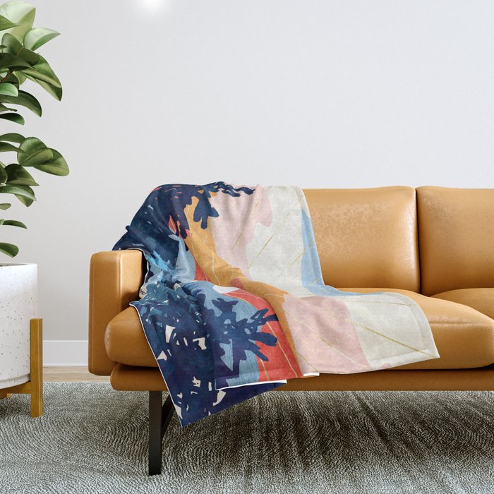 Sunset Lake Throw Blanket Gallery Image 1