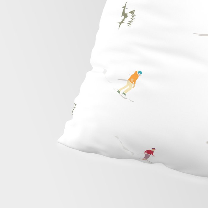 Mountain Skiers Pattern Pillow Sham Gallery Image 4