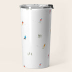 Mountain Skiers Pattern Travel Mug Gallery Image 2