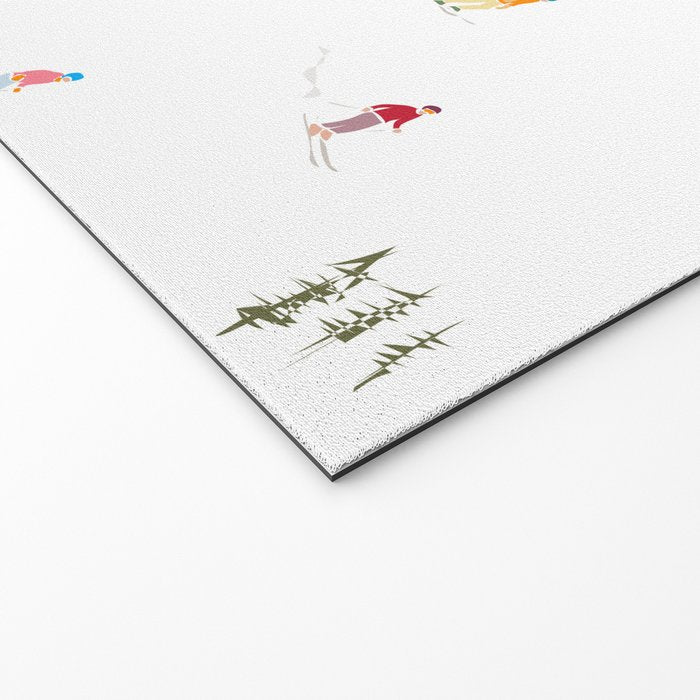 Mountain Skiers Pattern Welcome Mat Gallery Image 2
