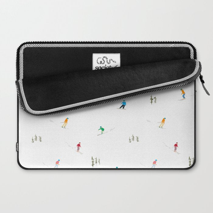 Mountain Skiers Pattern Laptop Sleeve Gallery Image 2