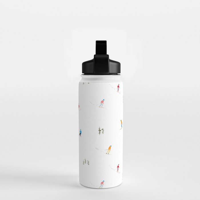 Mountain Skiers Pattern Water Bottle Gallery Image 2