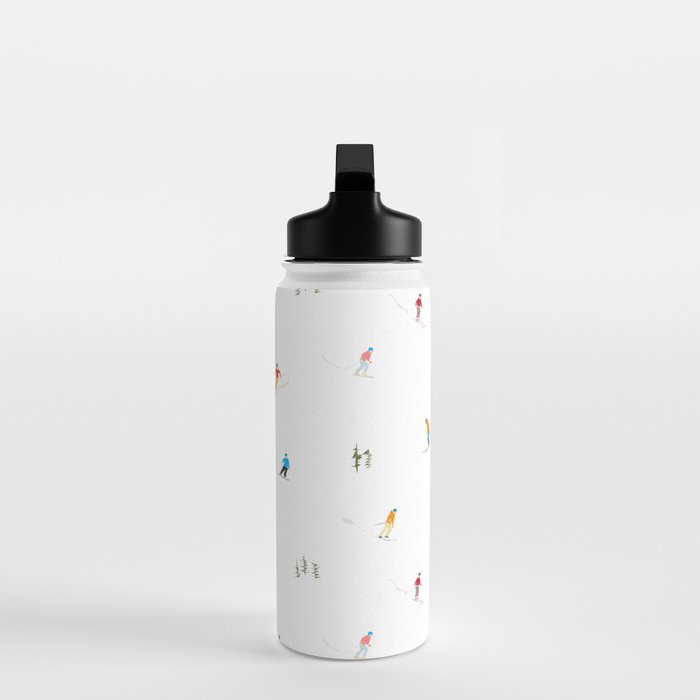 Mountain Skiers Pattern Water Bottle Gallery Image 3