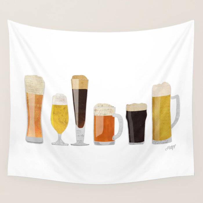 Beer Mugs Wall Tapestry Gallery Image 4