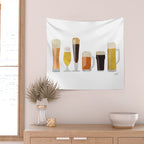 Beer Mugs Wall Tapestry Gallery Image 2