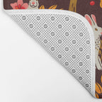 Bunnies and Shrooms Pattern Bath Mat Gallery Image 2