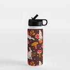 Bunnies and Shrooms Pattern Water Bottle Gallery Image 1