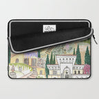 Tuscan villas watercolor Laptop Sleeve Gallery Image 2