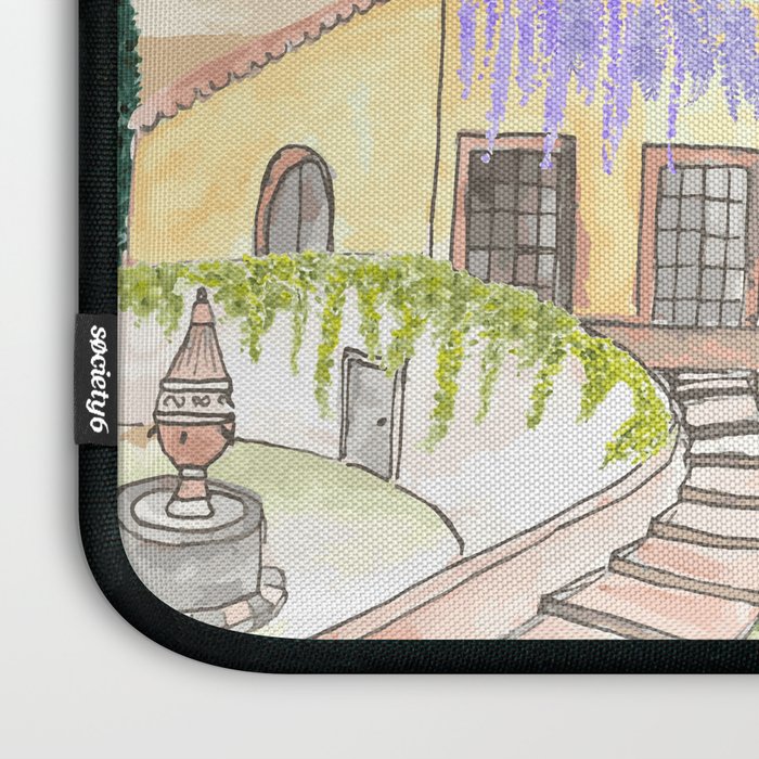 Tuscan villas watercolor Laptop Sleeve Gallery Image 3