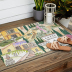 Tuscan villas watercolor Outdoor Rug Gallery Image 2