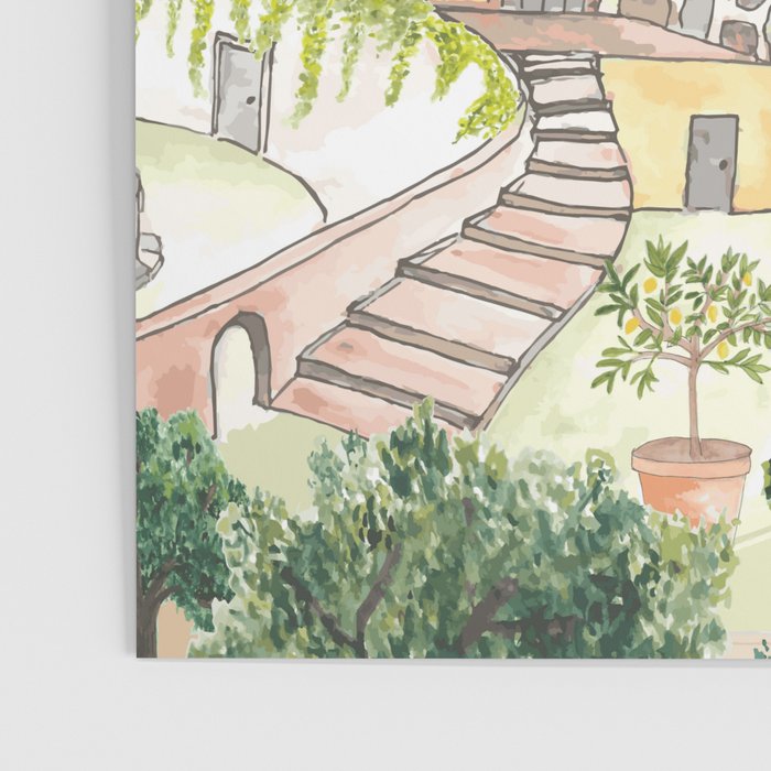 Tuscan villas watercolor Poster Gallery Image 3