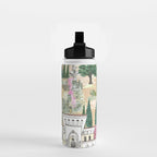 Tuscan villas watercolor Water Bottle Gallery Image 2