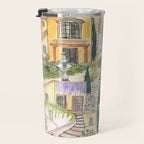Tuscan villas watercolor Travel Mug Gallery Image 3