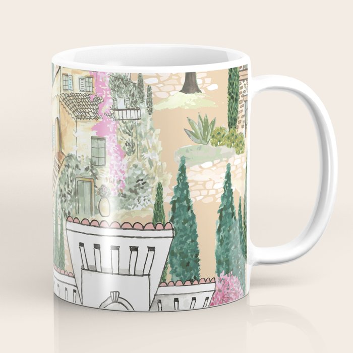Tuscan villas watercolor Coffee Mug Gallery Image 1