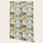 Tuscan villas watercolor Wallpaper Gallery Image 2