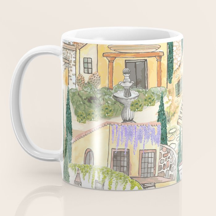 Tuscan villas watercolor Coffee Mug Gallery Image 3
