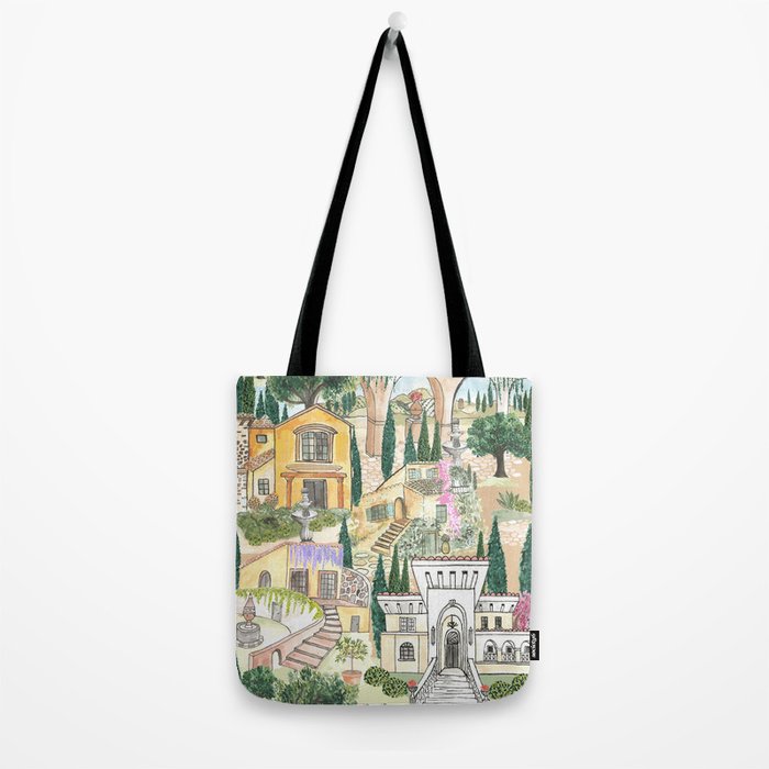 Tuscan villas watercolor Tote Bag Gallery Image 2