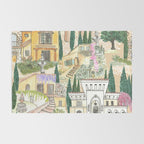Tuscan villas watercolor Rug Gallery Image 2