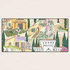 Tuscan villas watercolor Desk Mat Gallery Image 3