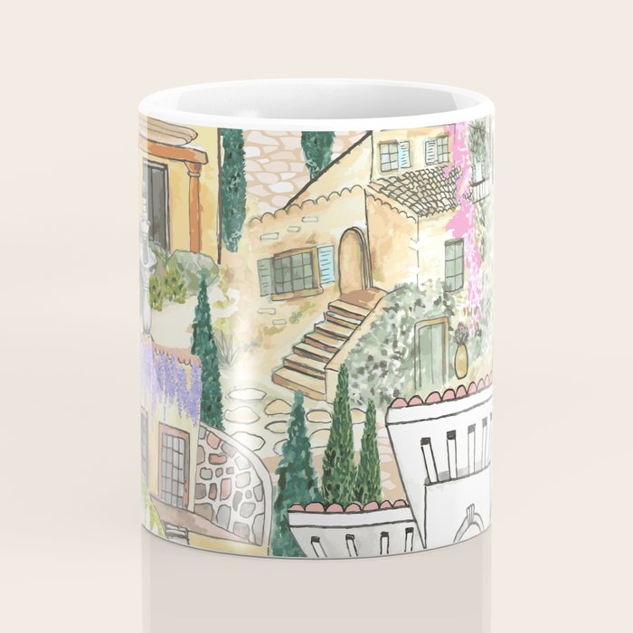 Tuscan villas watercolor Coffee Mug Gallery Image 4