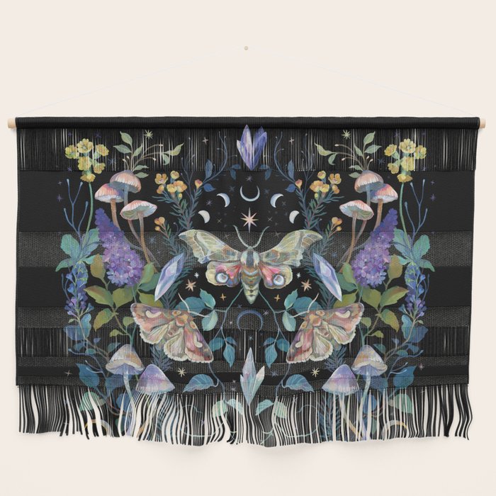 Crystals Moth Mushrooms Wall Hanging Gallery Image 1