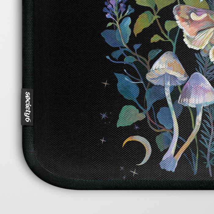 Crystals Moth Mushrooms Laptop Sleeve Gallery Image 3