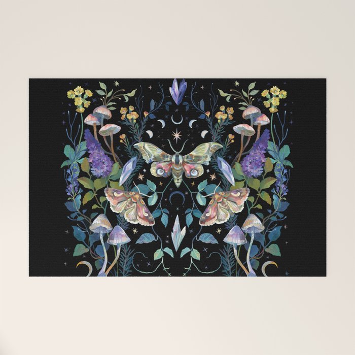 Crystals Moth Mushrooms Welcome Mat Gallery Image 1