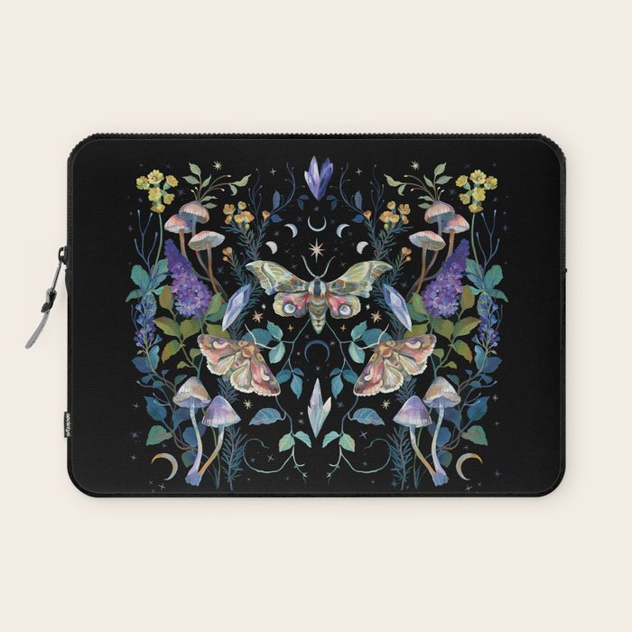 Crystals Moth Mushrooms Laptop Sleeve Gallery Image 1