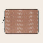 Boho Raindrops Abstract Pattern, Terracotta Laptop Sleeve Gallery Image 1