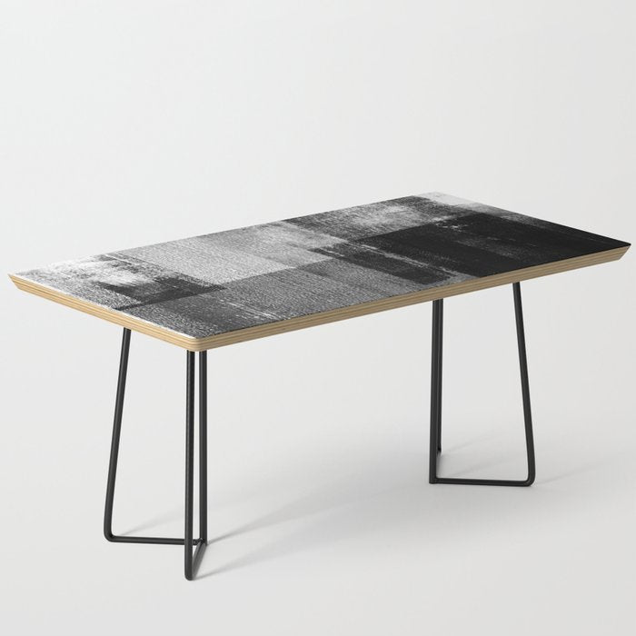 Black and White Minimalist Industrial Abstract Coffee Table Gallery Image 1