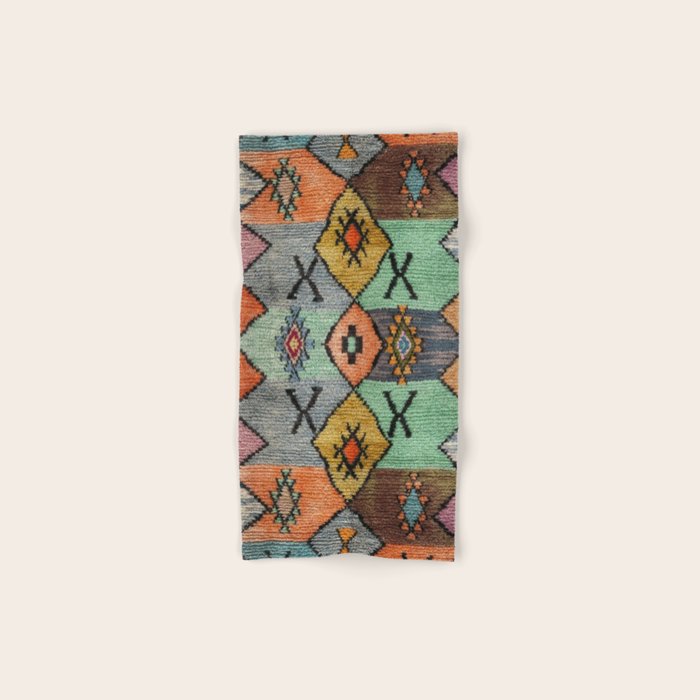 Traditional Vintage Moroccan Rug Bath Towel Gallery Image 1