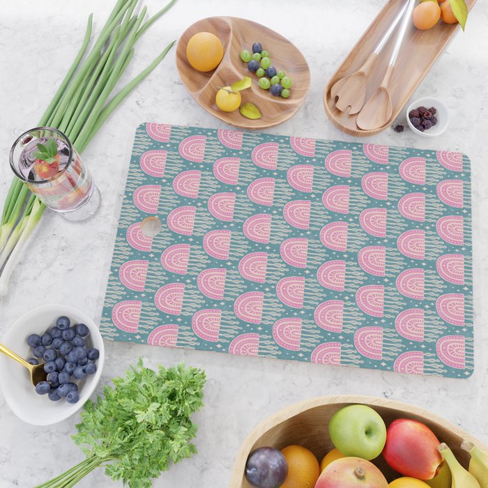 Little Rainbows - orchid and blue Cutting Board Gallery Image 2
