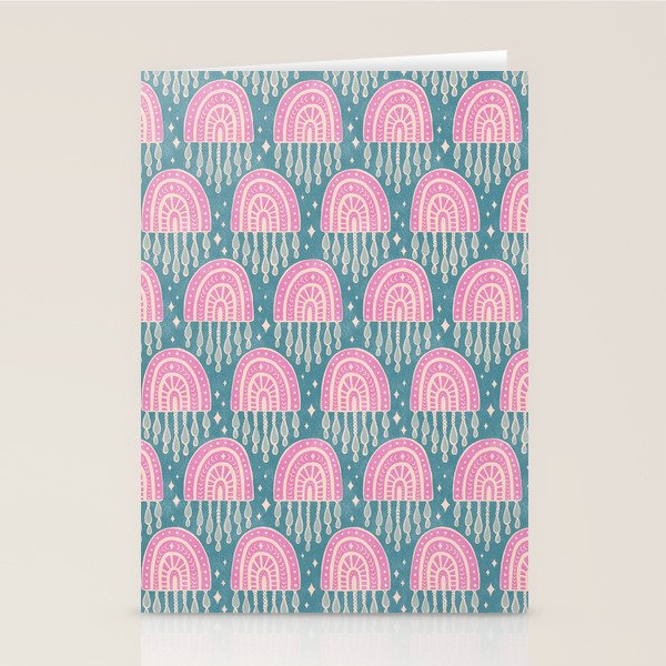 Little Rainbows - orchid and blue Stationery Card Gallery Image 1