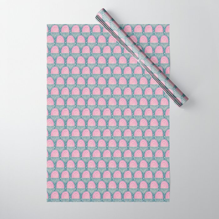 Little Rainbows - orchid and blue Wrapping Paper Gallery Image 1