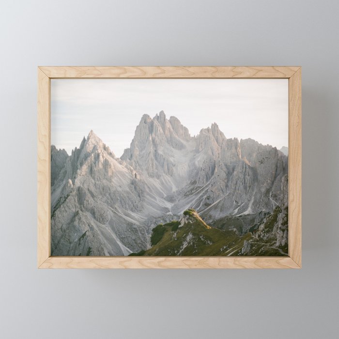 Tre cime peaks | Travel fine art photography print Italy | Pastel adventure vibes Mini Art Print Gallery Image 1