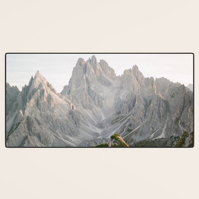 Tre cime peaks | Travel fine art photography print Italy | Pastel adventure vibes Desk Mat Gallery Image 3